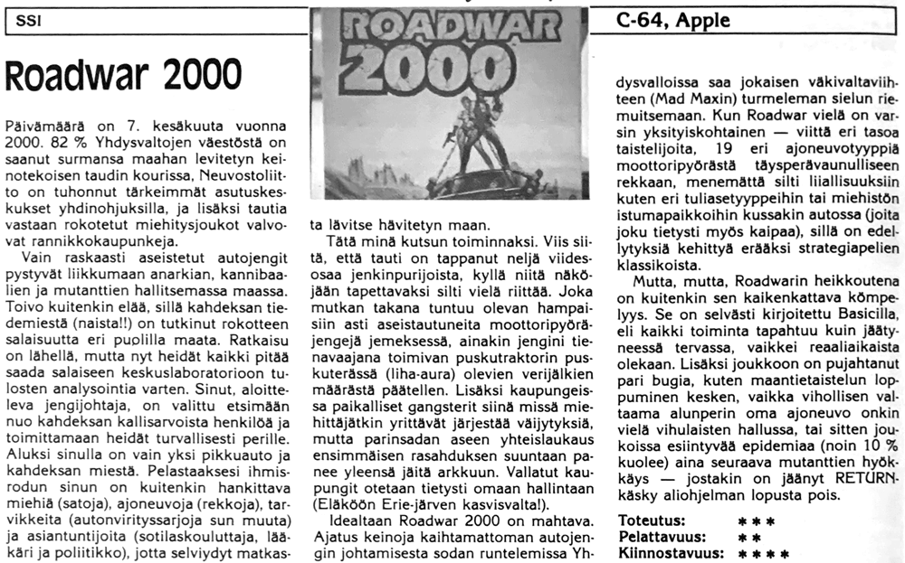 Roadwar 2000